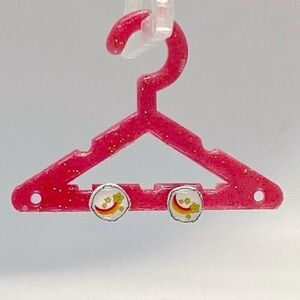 Belly Badge Stud Earrings. Care Bears Handmade acrylic earrings